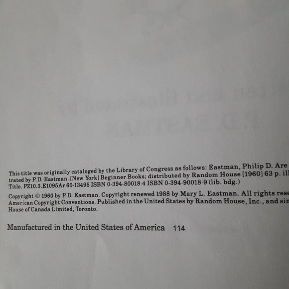 Two Classic Children's Beginner Books, Are You My Mother and The Ear Book - Picture 8 of 15